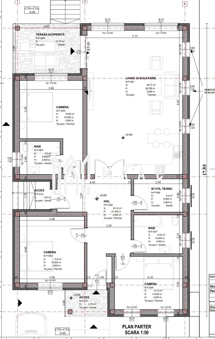 Casa pe un singur nivel | 500 mp teren | Selimbar - Schiță 2