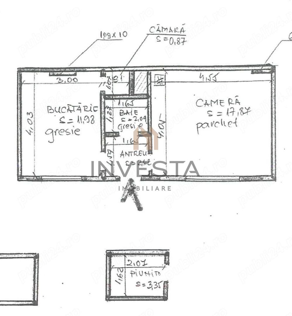 Apartament modern cu 2 camere de inchiriat, zona strazii Paris, Centru - Schiță 5