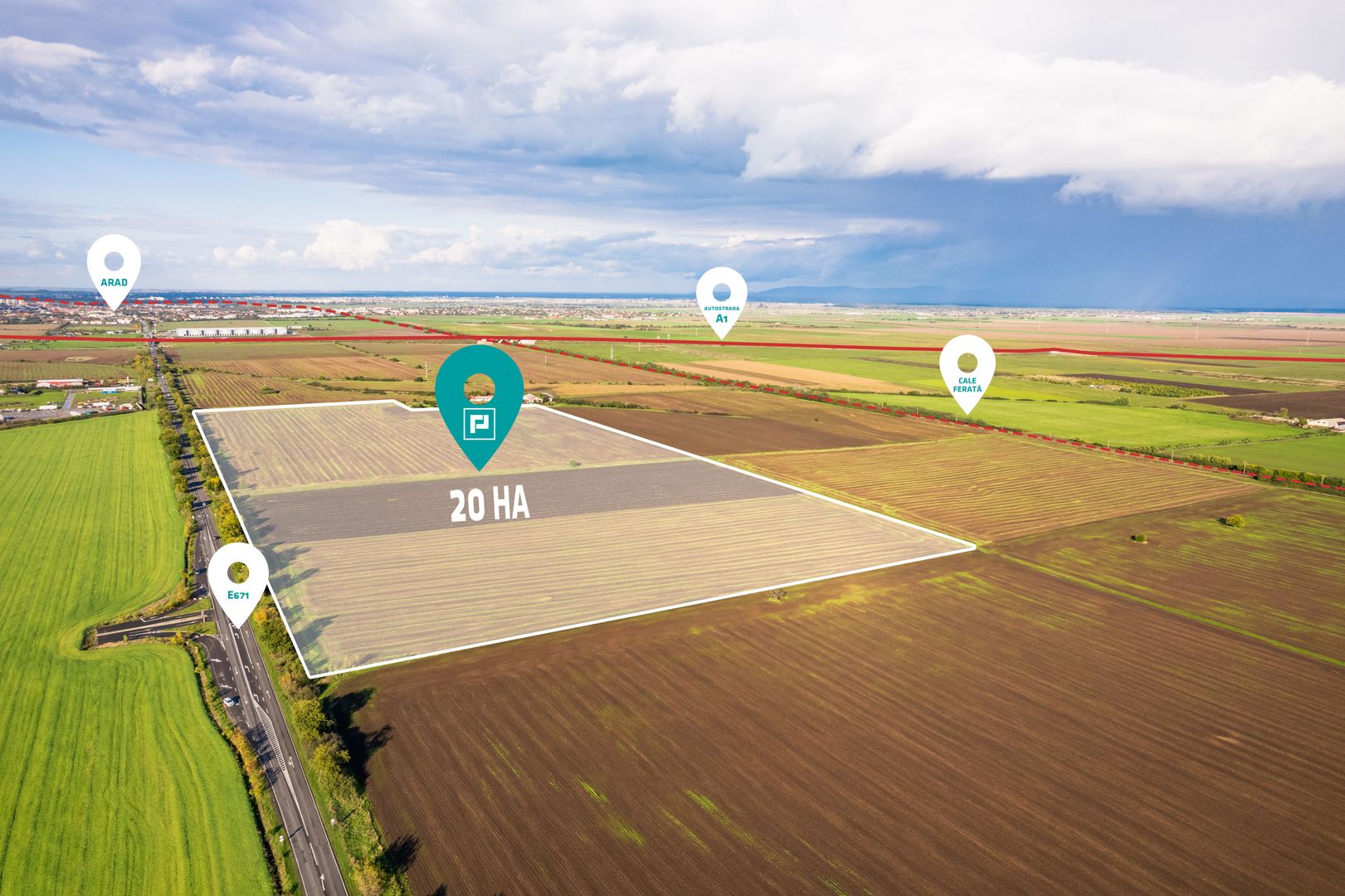 Teren de 200000 mp în Arad - Poză 1