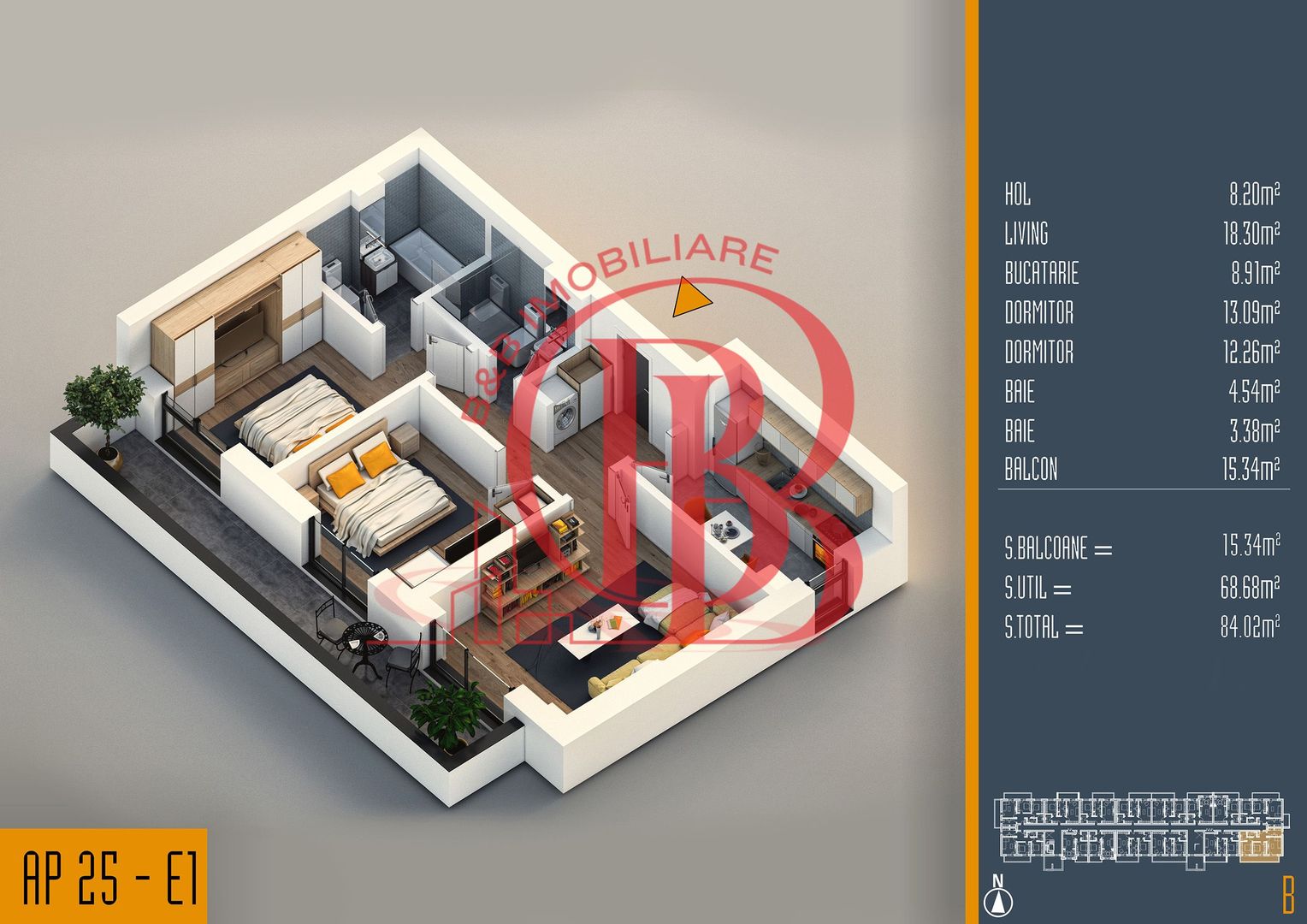 Oferta Lansare 3 camere proiect nou Pallady - Schiță 6