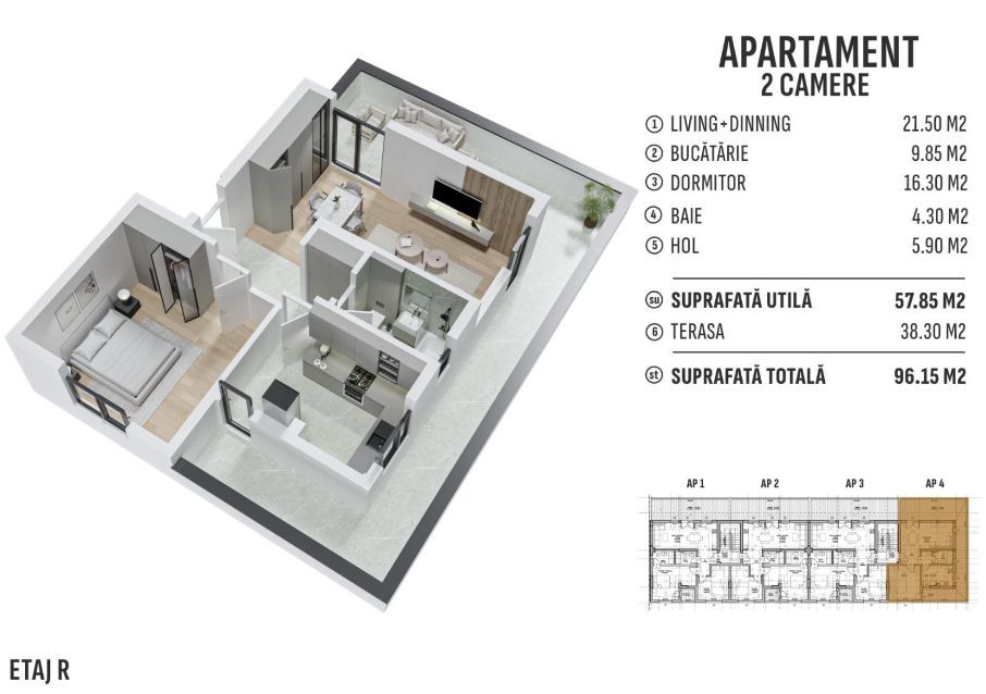 Comision 0% 2 camere Terasa | Prelungirea Ghencea | Latin - Poză 2