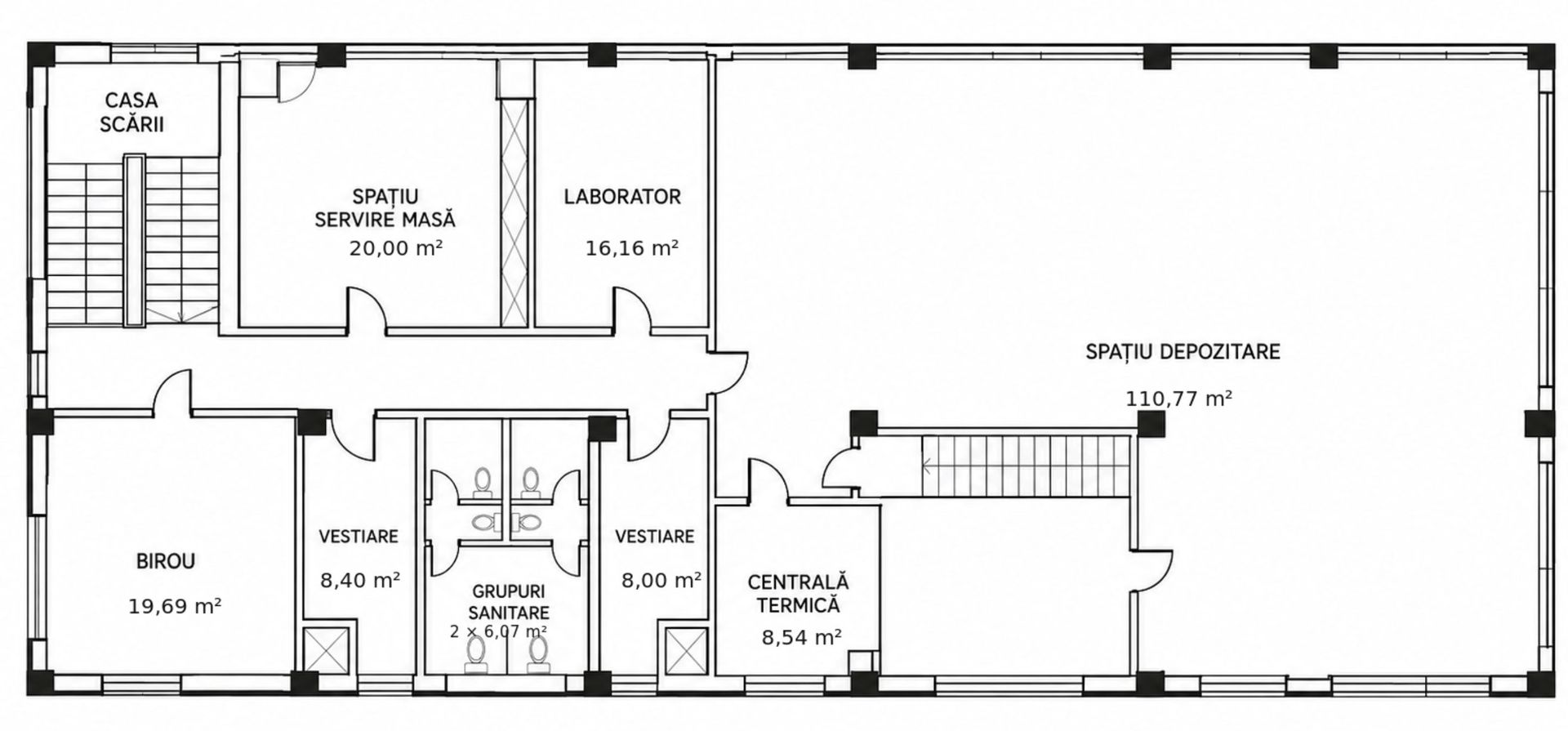Hală 470 mp, spații frigorifice 4 EUR/mp,  zona Freidorf , Comision 0% - Schiță 10