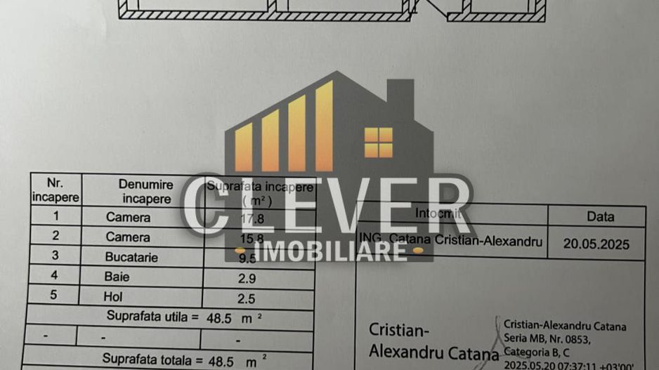 Apartament 2 camere Mobilat Metrou 1 Decembrie 1918 - Schiță 8