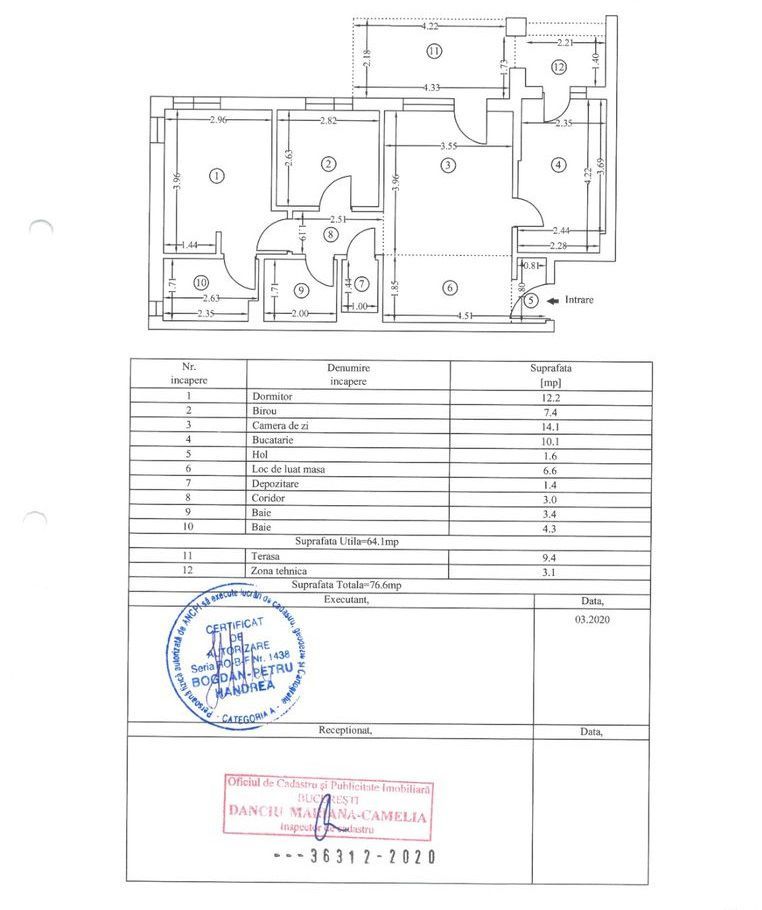Apartament 3 Camere cu Terasa | Bucurestii Noi | Afi City - Schiță 9