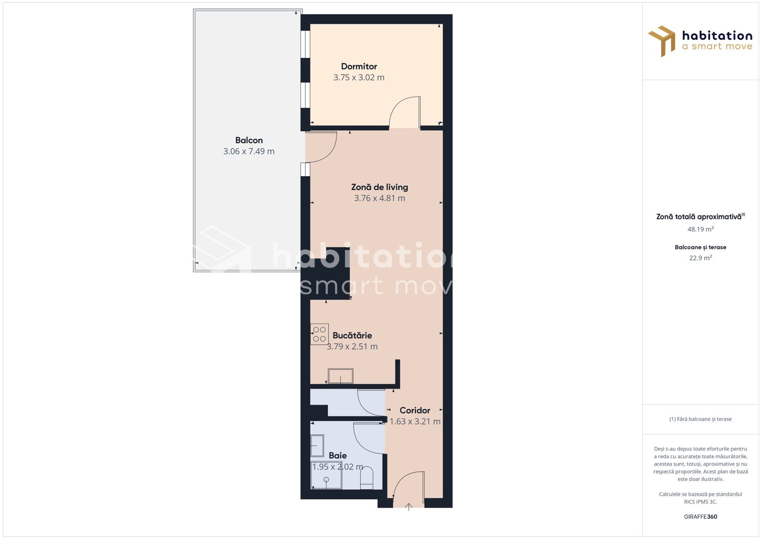 Tur virtual- 2 camere, elegant, terasa 22 mp,  Central - Take Ionescu - Poză 17