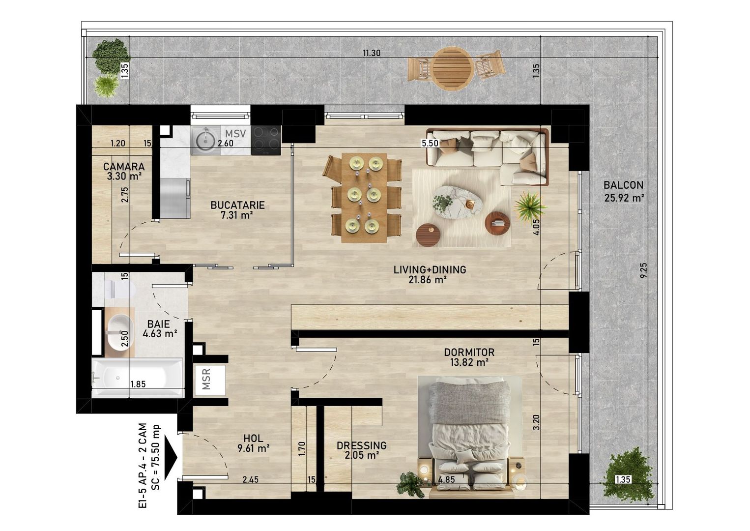 Apartament 2 camere I Gemina by the lake - Poză 6