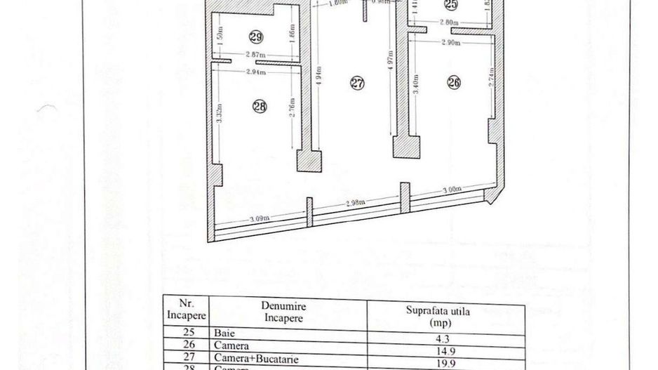 Apartament 3 camere Sea View Apartments Olimp - vedere la mare - Schiță 10