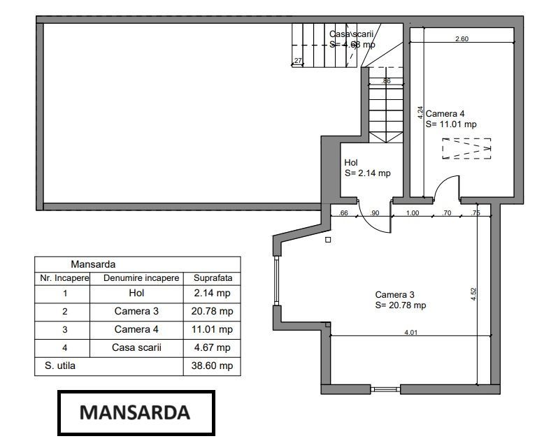 Casă P+M lângă Metrou / Domeni/Turda - Schiță 15