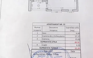 Apartament 2 camere Rahova | 51,24 mp | Bloc 2017 - Schiță 15
