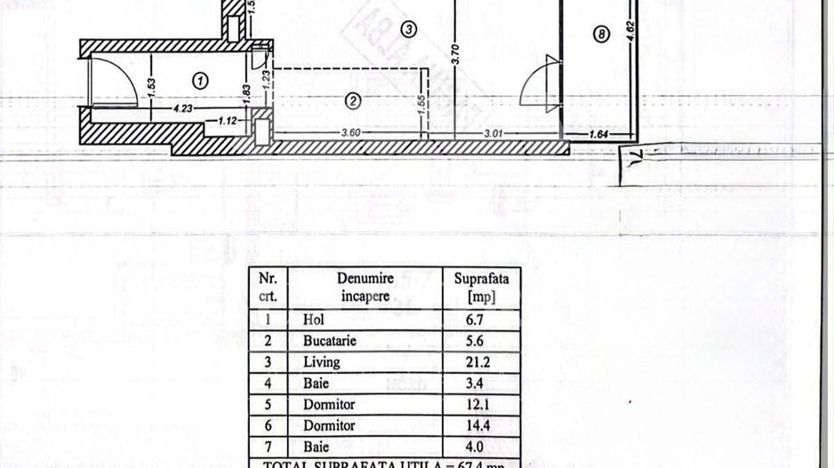 Appartament 3 camere One Verdi | Loc de parcare - Schiță 18