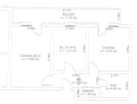 Apartament 3 camere de vânzare – Șelimbăr, str. Pictor Brana - Schiță 17