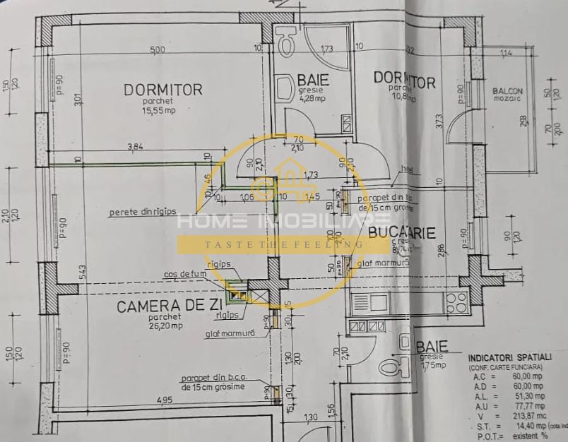 Etaj 1 Apartament 3Camere-Decomandat-80mp 2Bai+Boxa -Rond Vechi! - Poză 11