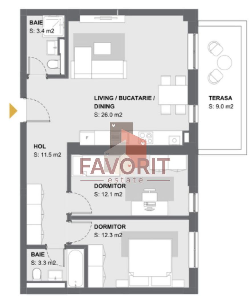 COMISION 0% .  Disponibil imediat. Bloc nou in oras - Schiță 10