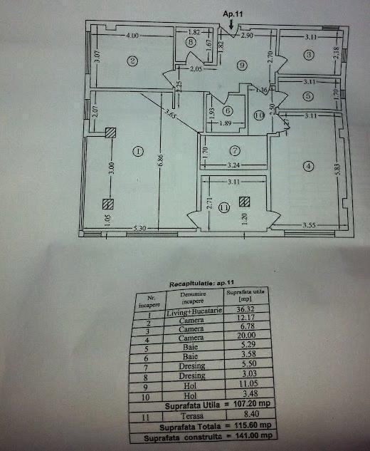 4 camere | 2 locuri parcare subterane și boxă | Bucureștii Noi - Schiță 14