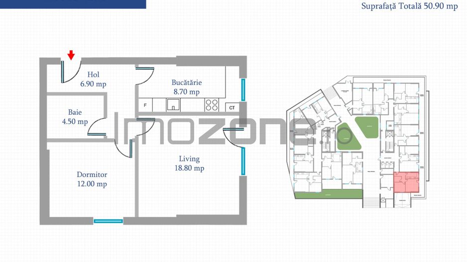 Apartament 2 Camere | 65 mp | Bloc Nou | Metrou Pacii / Preciziei | Militari - Poză 18