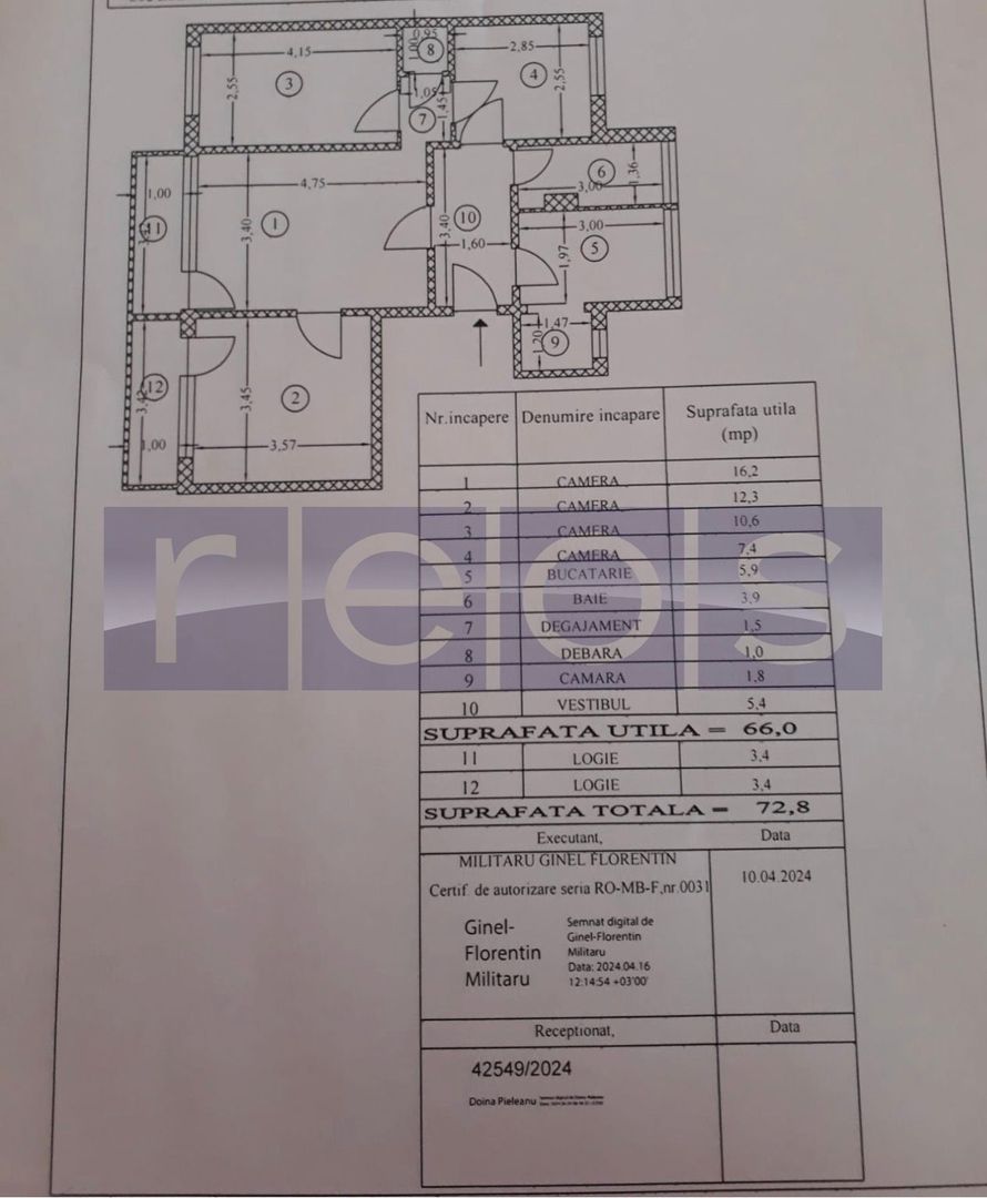 OCAZIE VANZARE APARTAMENT 4 CAMERE | UNIVERSITATE | 73MP - Poză 1