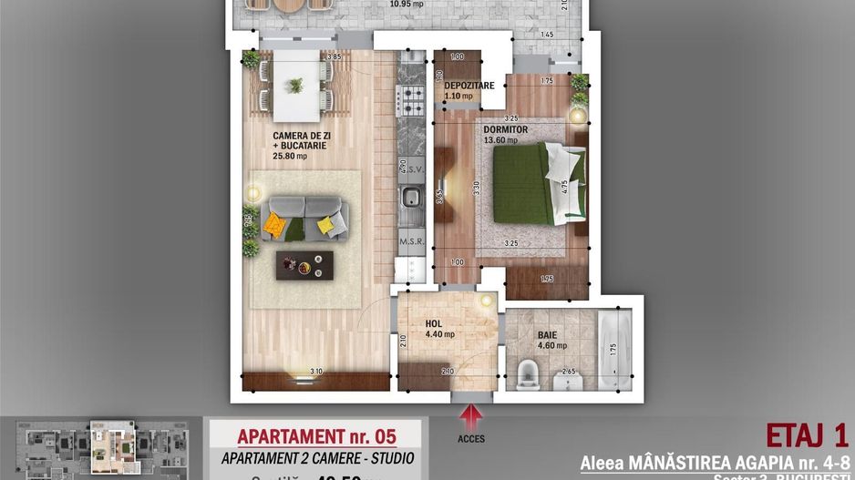 BLOC PREMIUM, INVESTITIE- AP. 2 CAM. TIP STUDIO / N. GRIGORESCU! - Poză 1