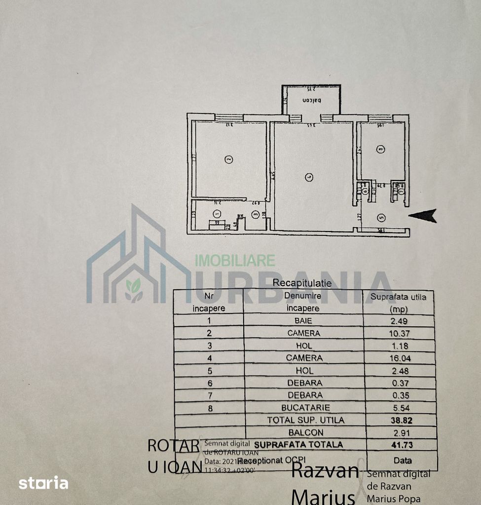 Apartament 2 camere semidecomandat, etaj 4/4, Mircea cel Bătrân, Iași - Poză 3