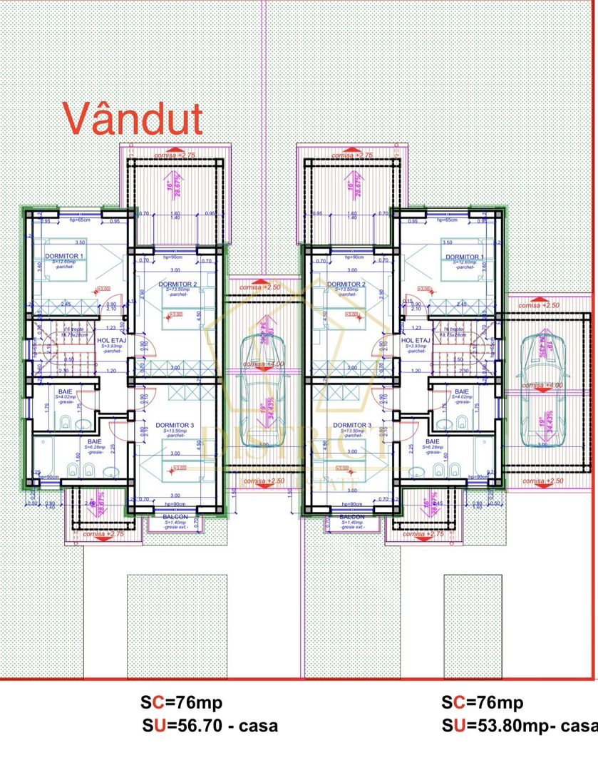 Duplex superb cu 5 camere despartit prin garaj | Dumbravita - Poză 14