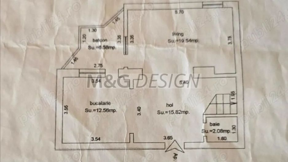 Apartament  3 camere  pe 2 nivele zona Dorobantilor - Schiță 8