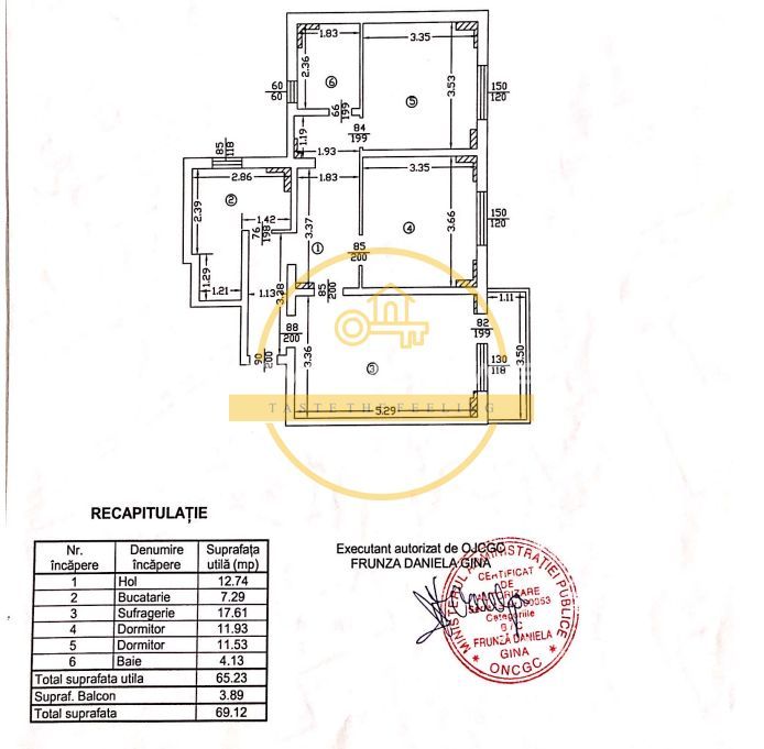 Centru Civic/ Apartament 3 camere/ Decomandat/Fara Risc Seismic - Poză 12
