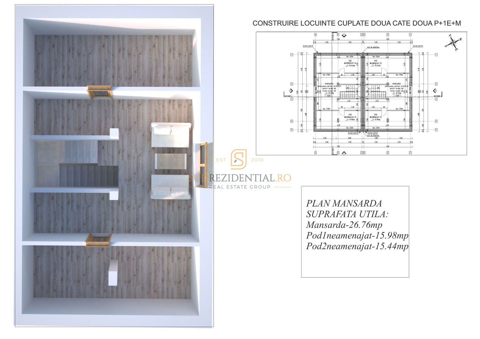 Duplex spatios 5 camere, 133 mp utili si parcare, Strada Astrelor - Poză 7