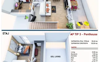Penthouse 3 camere cu terasă 20 mp – Direct de la dezvoltator - Poză 20