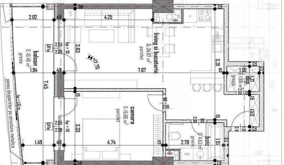 Apartament 2 camere | Nelocuit | Vedere panoramica | Parcare | WINGS - Schiță 15