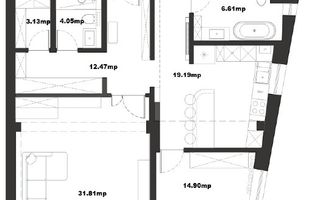 Timpuri noi | 3 camere | 119mp | et 5 | bloc 2015 | loc parcare | 420.000 euro - Poză 14