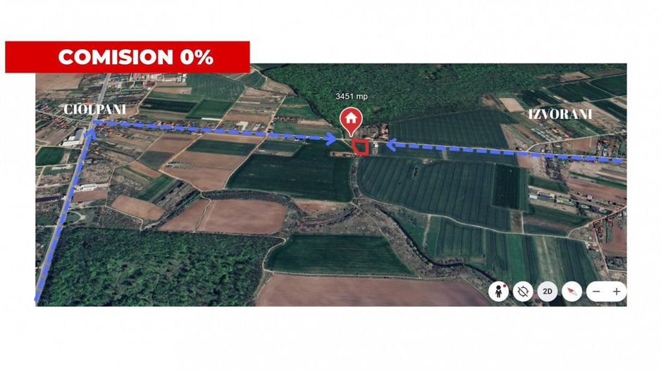 Teren pentru constructie casa cu utilitati – Ciolpani, zona Izvorani - Poză 3