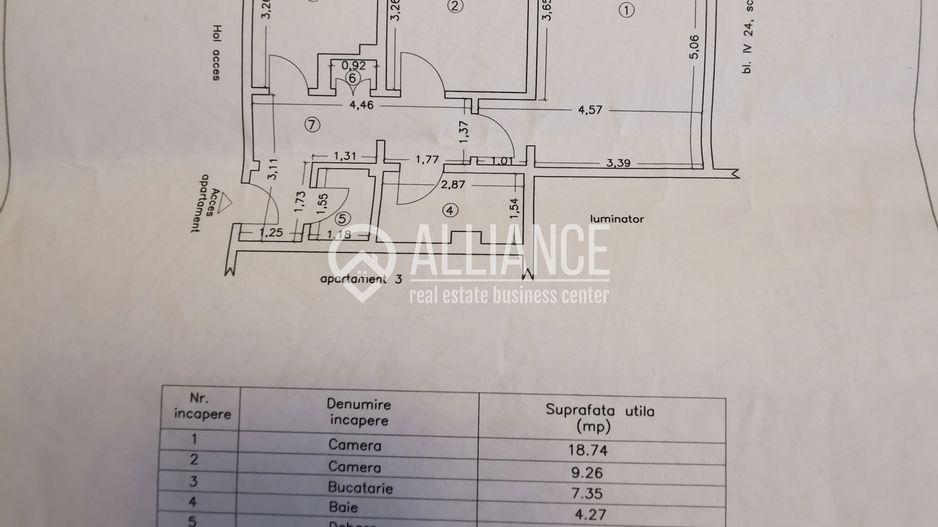 Inel 2 Eliberării apartament 2 camere decomandat - Poză 8