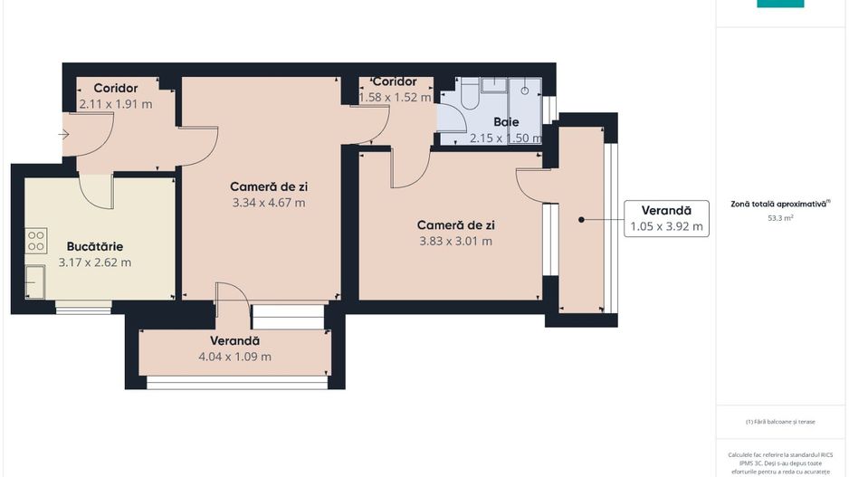 APARTAMENT 2 CAMERE LA PARTER, GRĂDIȘTE - Poză 7