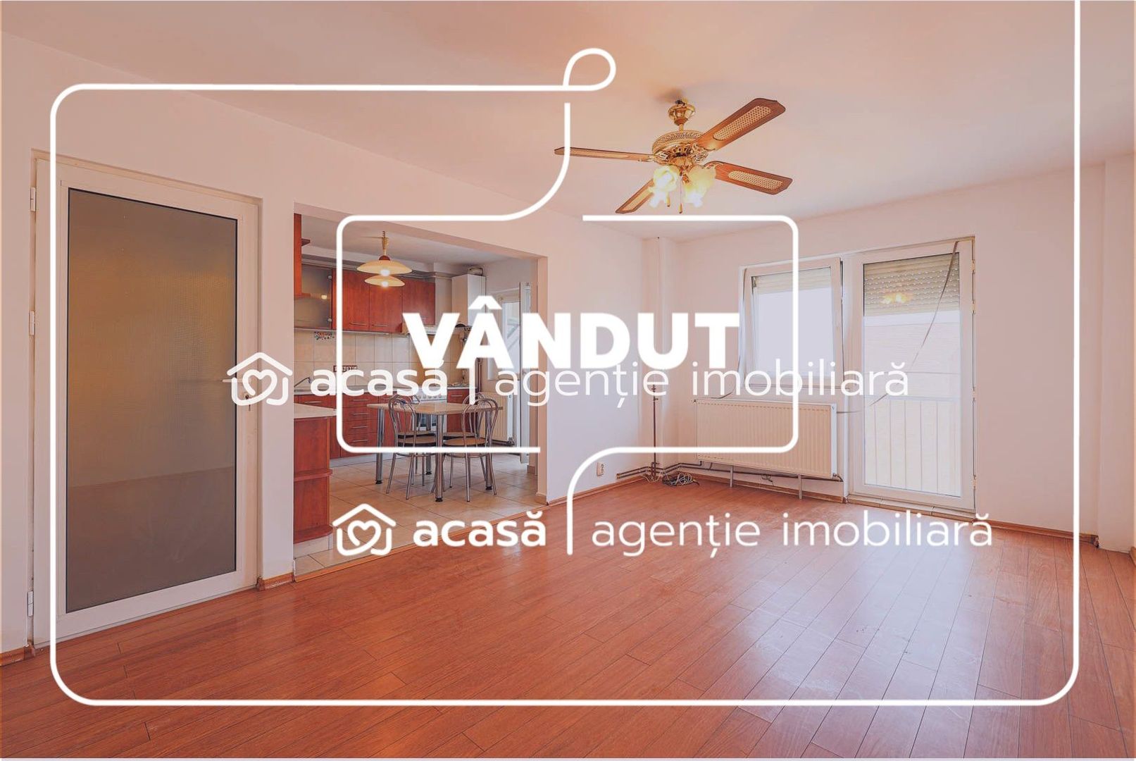 Apartament cu 2 camere în zona UTA, termoizolat. 65.400 € - Poză 1