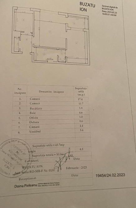 APARTAMENT 2 CAMERE | TITAN - Schiță 6