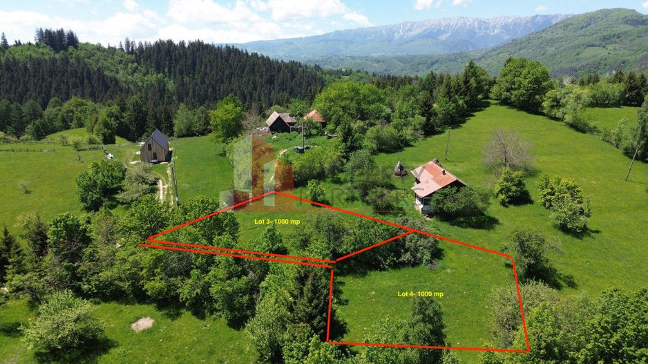 Loturi de teren 1.000 mp | Poarta – Bran | Vedere panoramică către Munții Bucegi - Poză 1