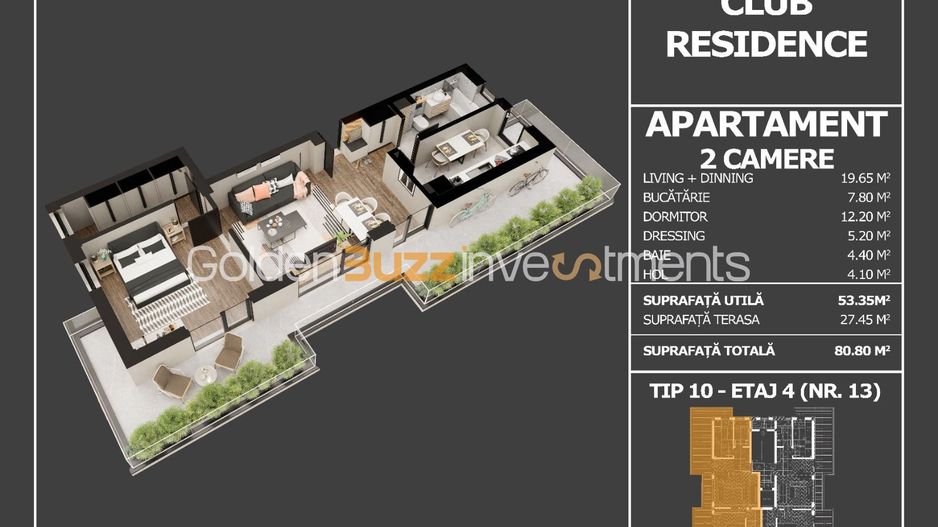 Apartament 2 camere | Terasa | Bucatarie Inchisa | - Poză 8