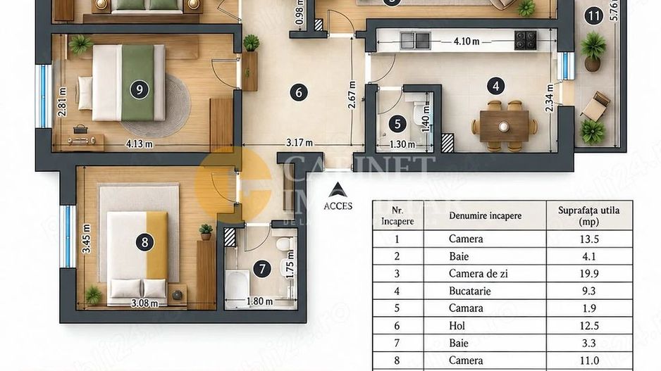 4 camere - 95 mp - Etaj 2/4 - Lunca Cetățuii - Poză 7