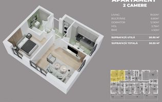 2cam.dec,langa parc,20min metrou D. leonida