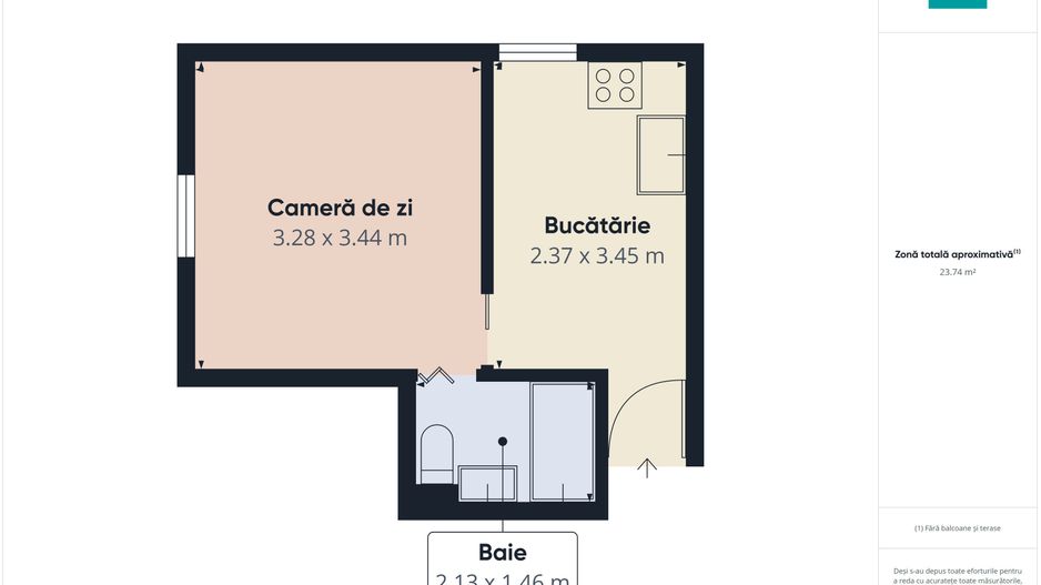 Garsonieră confort 1 zona Pârneava - Poză 8