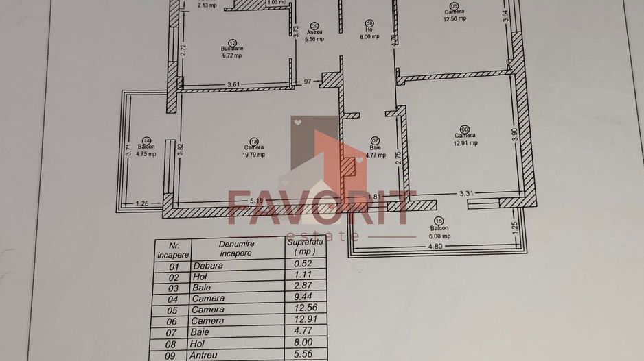 4 camere | COMISION 0 | centrala proprie | etaj 1 | decomandat | - Poză 17