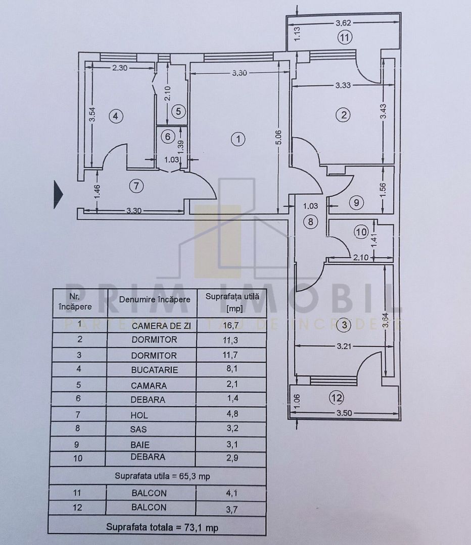 Apartament 3 camere în Rond Podu Ros - Palas Mall- Fara Risc - 73 mp - Poză 8