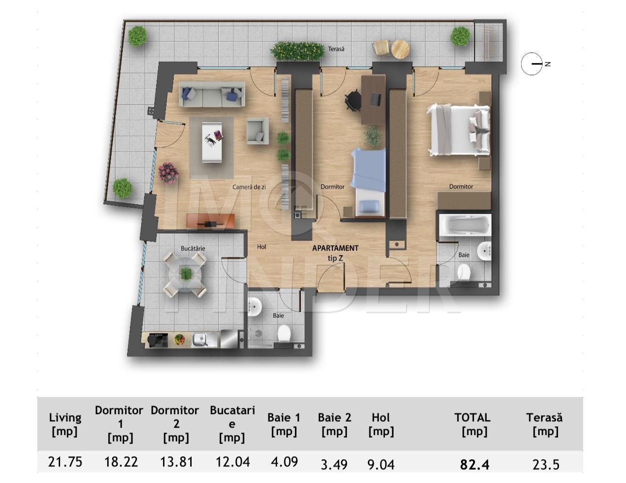 Apartament 3 camere 82 mp, Buna Ziua - Poză 8