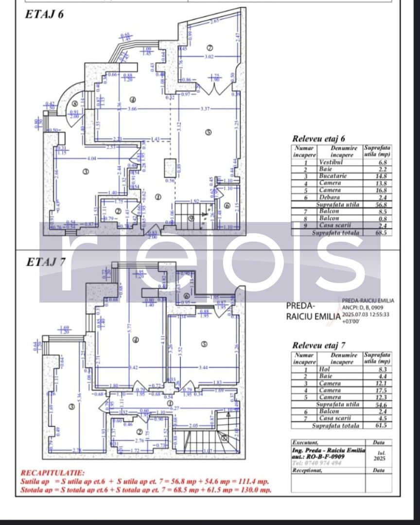 VANZARE - PENTHOUSE-5 CAMERE- TERASA -ZONA- UNIRII- FANTANI - Poză 24