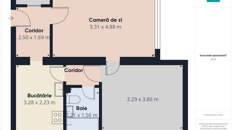 Apartament cu 2 camere  de investiții la Podgoria - Poză 6