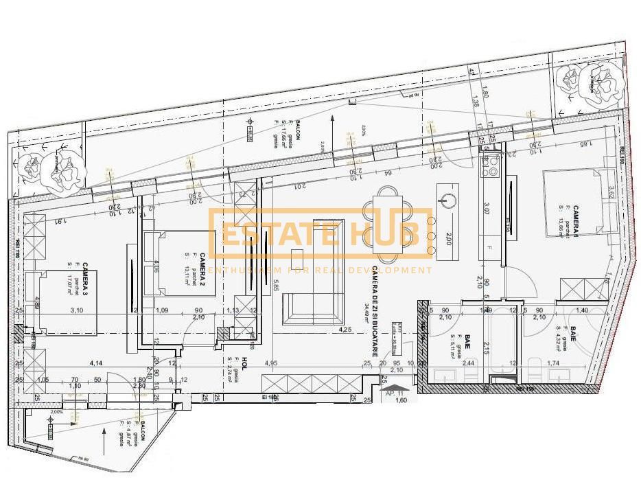 Apartament 4 camere FINISAT | zona Centrala | Parcare inclusa - Poză 2