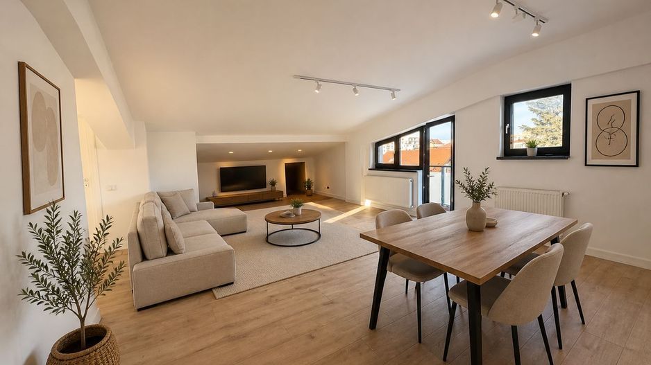 Apartament 3 camere nemobilat,nelocuit bloc nou + loc parcare - Poză 8