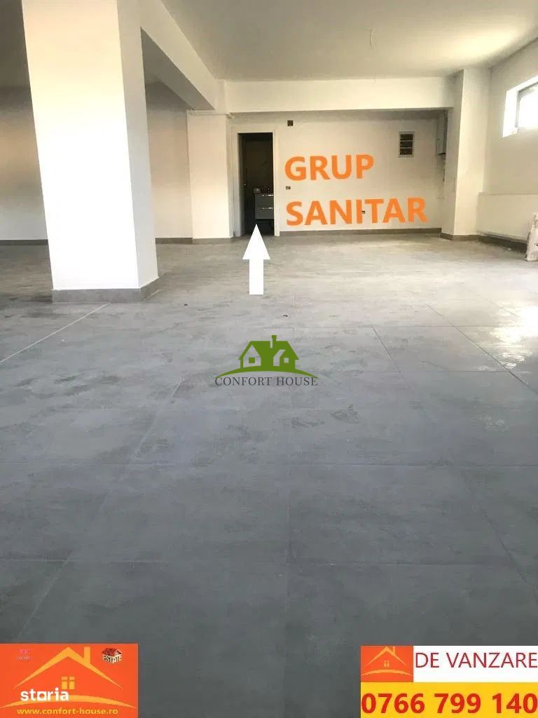 Spatiu comercial nou amenajat 2 intrari/2bai/2centrale/PVC tripan - Poză 15