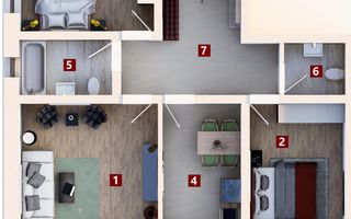 Apartament 3 Camere Decomandat-2 Bai/ 2026/ TVA inclus - Poză 6