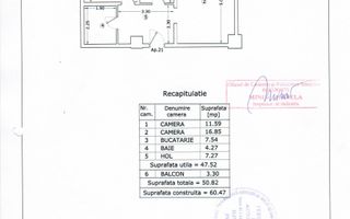 AP. 2 CAMERE CHITILA, MOBILAT - BLOC NOU, CENTRALA PROPRIE,COMISION 0% - Schiță 12