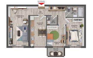 Apartament cu 3 cam pe Brana- Finisat la cheie+boxa si loc de parcare - Poză 3